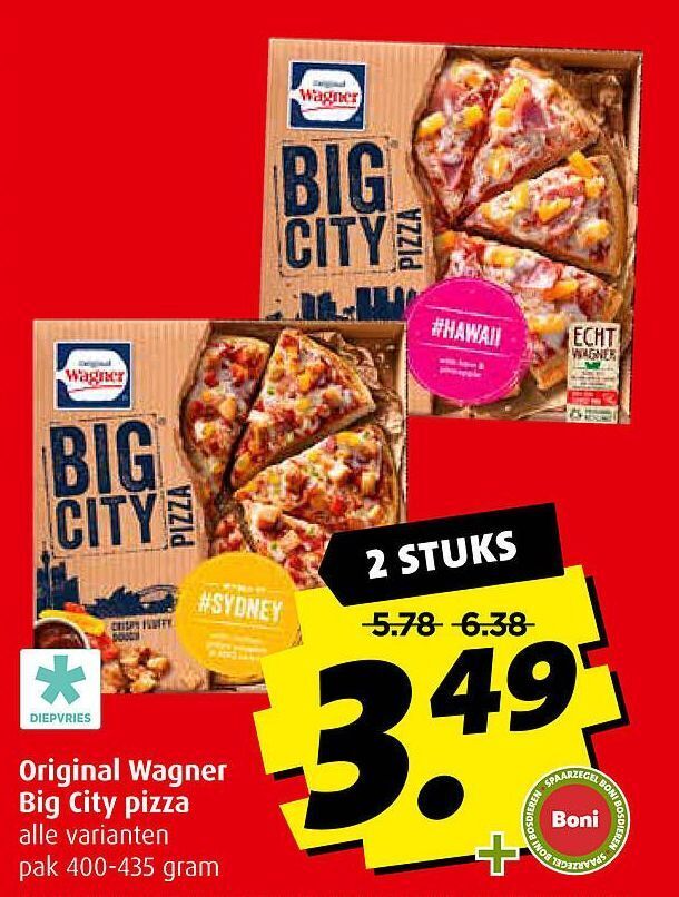 Original wagner big city pizza alle varianten pak 400435 gram