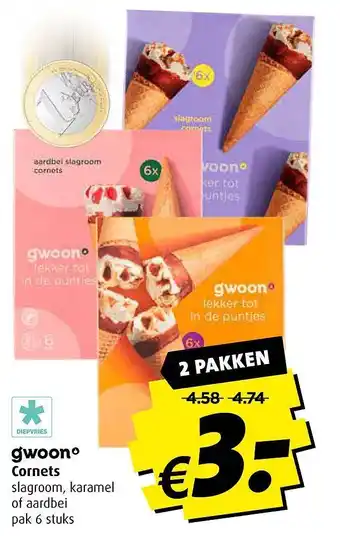 Boni Gwoon cornets aanbieding