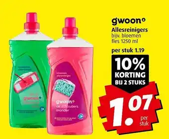 Boni Gwoon allesreinigers aanbieding