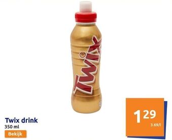 Action Twix drink aanbieding