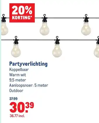 Makro Partyverlichting 5m aanbieding