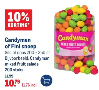 Makro Candyman of Fini snoep 200*250st aanbieding