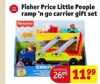 Kruidvat Fisher Price Little People ramp'n go carrier gift set aanbieding