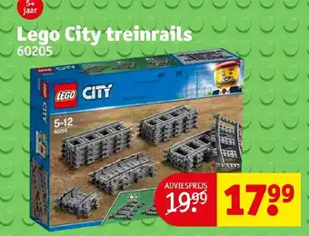 Kruidvat Lego City treinrails 60205 aanbieding