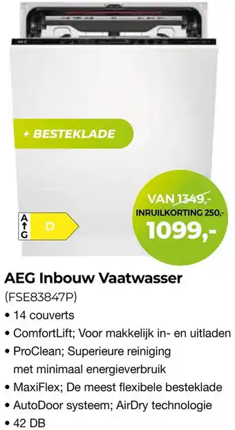 EP Beerepoot Aeg inbouw vaatwasser (fse83847p) aanbieding