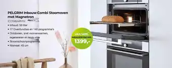 EP Beerepoot Pelgrim inbouw combi stoomoven met magnetron (cos824rvs) aanbieding