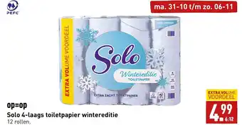 ALDI Solo 4-laags toiletpapier wintereditie aanbieding