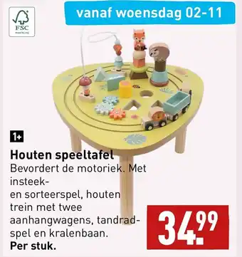 ALDI Houten speeltafel aanbieding