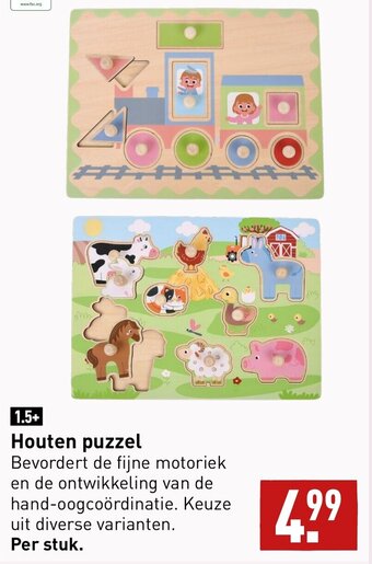 ALDI Houten puzzel aanbieding