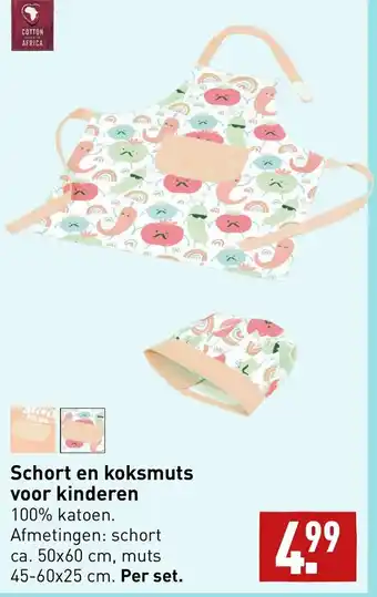 ALDI Schort en koksmuts voor kinderen aanbieding