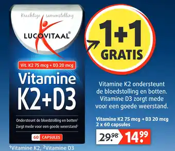 Lucovitaal Vitamine K2 + D3 aanbieding