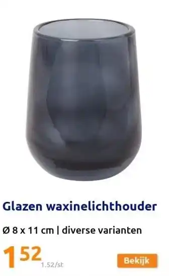 Action Glazen waxinelichthouder aanbieding