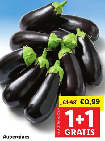 Lidl Aubergines 1+1 gratis aanbieding