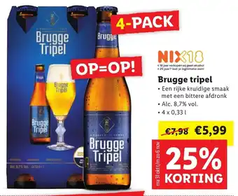 Lidl Brugge Tripel 4x0.33L aanbieding