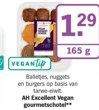 Albert Heijn AH Excellent Vegan gourmetschotel** 165gram aanbieding