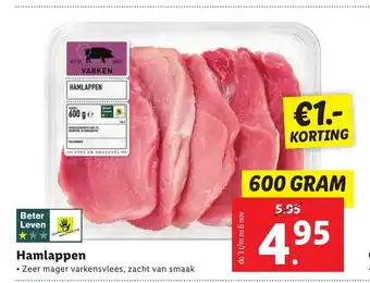 Lidl Hamlappen 600 gram aanbieding