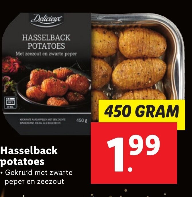Deluxe hasselback potatoes 450 gram aanbieding bij Lidl