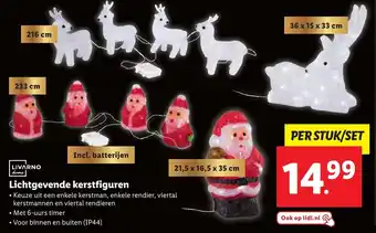 Lidl Livarno Home lichtgevende kerstfiguren 36x15x33CM aanbieding