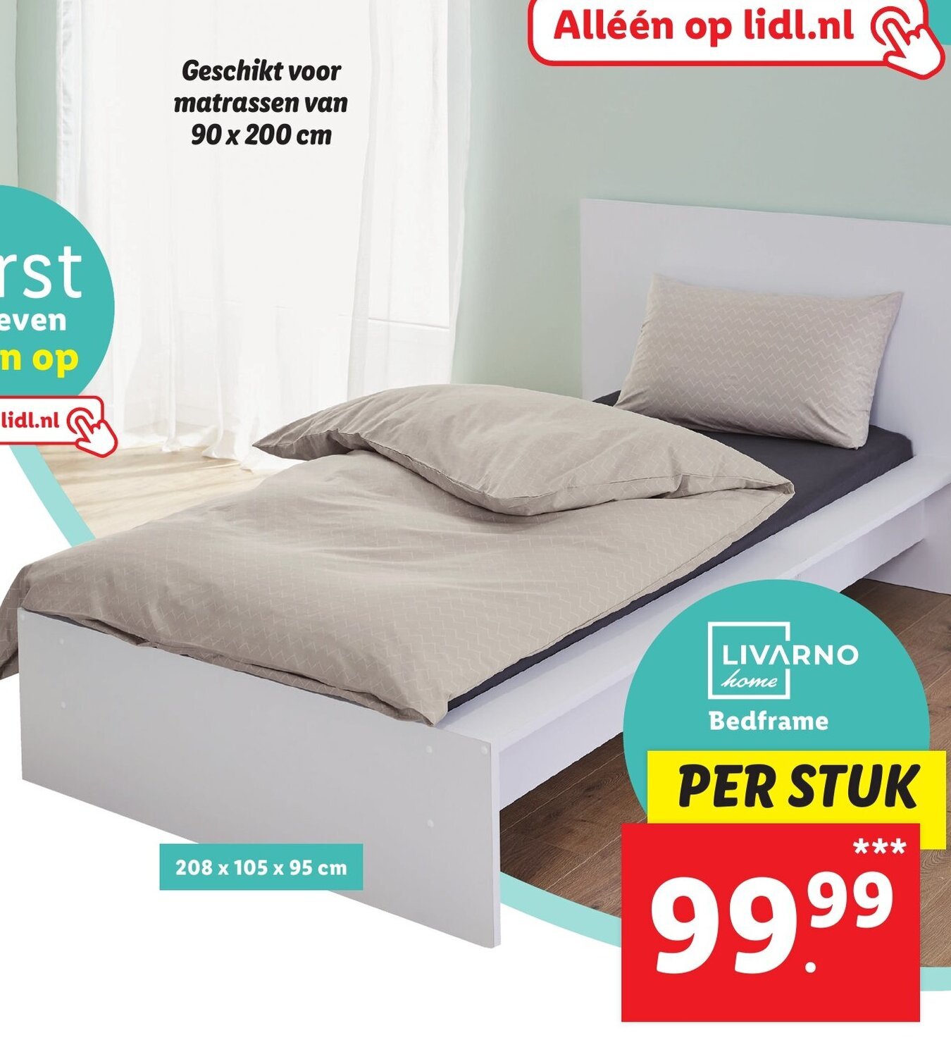 Livarno Home bedframe 208x105x95CM aanbieding bij Lidl