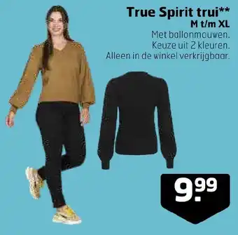 Trekpleister True spirit trui M t/m XL aanbieding