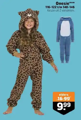 Trekpleister Onesie 116/122 t/m 140/146 aanbieding