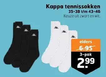 Trekpleister Kappa tennissokken 35-38 t/m 43-46 3-pak aanbieding