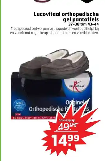 Trekpleister Lucovitaal orthopedische gel pantoffels aanbieding