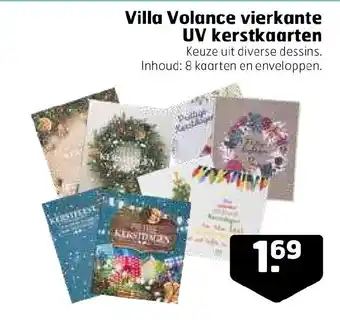 Trekpleister Villa Volance vierkante UV kerstkaarten aanbieding