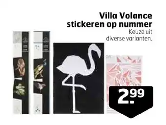 Trekpleister Villa Volance stickeren op nummer aanbieding