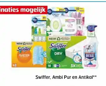 Trekpleister Swiffer, Ambi Pur en Antikal** aanbieding