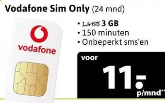 Welcom Vodafone Sim Only aanbieding