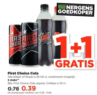 PLUS First choice cola aanbieding