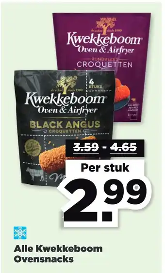 PLUS Alle kwekkeboom ovensnacks aanbieding