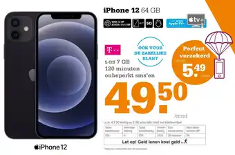 Telecombinatie iPhone 12 64 GB aanbieding