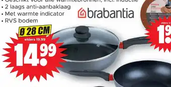 Dirk Brabantia hapjespan of wok 28 cm aanbieding