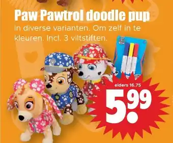 Dirk Paw Patrol doodle pup aanbieding