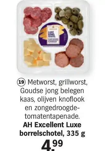 Albert Heijn AH Excellent Luxe borrelschotel, 335 g aanbieding