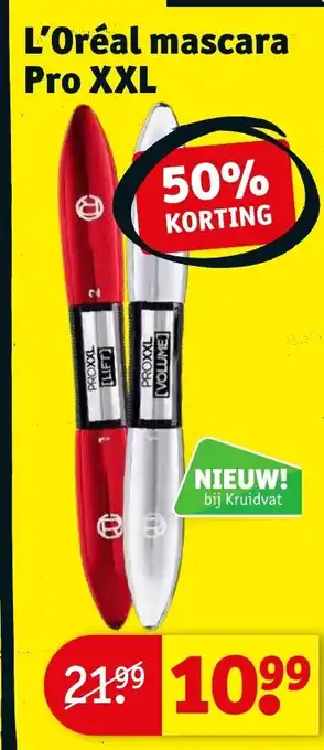 Kruidvat L'Oreal mascara Pro XXL aanbieding