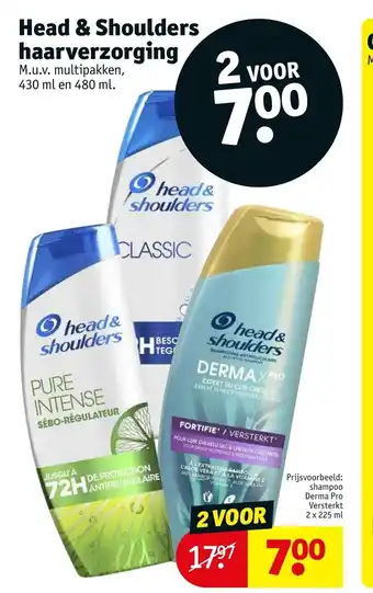 Kruidvat Head & Shoulders haarverzorging 430ml en 480ml aanbieding