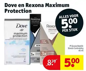 Kruidvat Dove en Rexona Maximum Protection aanbieding