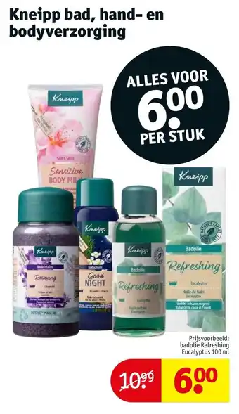 Kruidvat Kneipp bad, hand-en bodyverzorging aanbieding