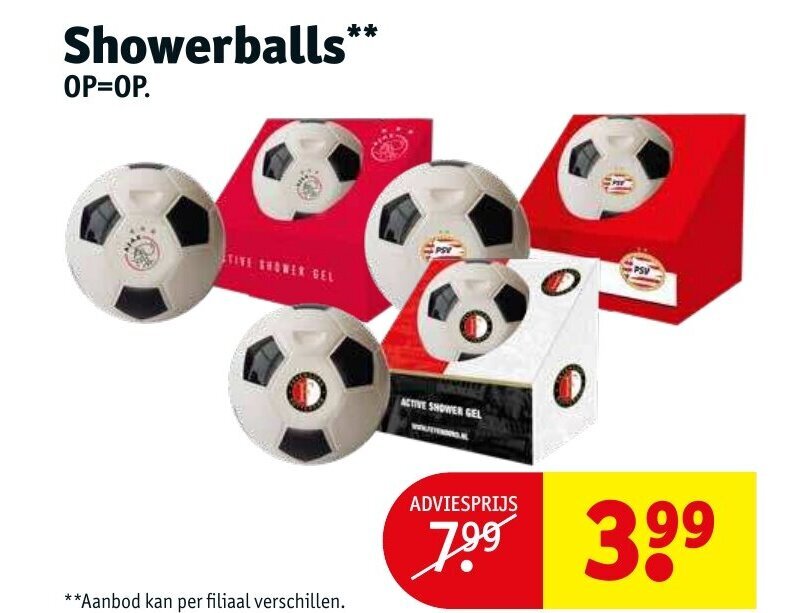 Showerballs aanbieding bij Kruidvat
