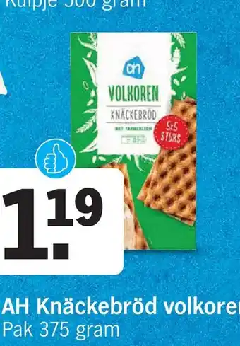 Albert Heijn Ah knäckebröd volkoren aanbieding