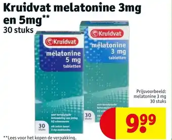 Kruidvat melatonine 3mg en 5mg** 30 stuks aanbieding