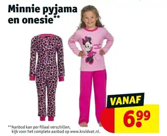 Kruidvat Minnie pyjama en onesie aanbieding