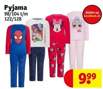 Kruidvat Pyjama 98/104 t/m 122/128 aanbieding