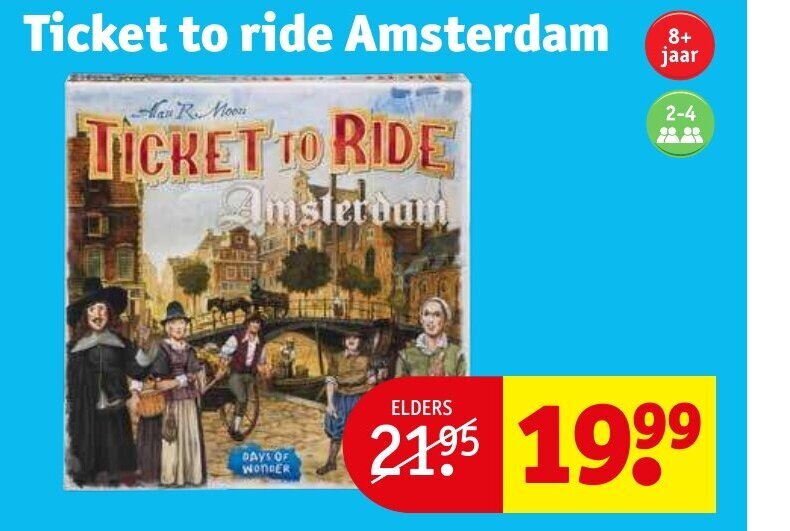 Ticket to ride Amsterdam aanbieding bij Kruidvat