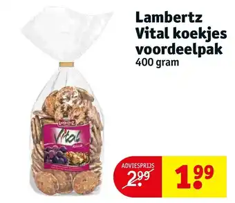 Kruidvat Lambertz Vital koekjes voordeelpak 400 gram aanbieding