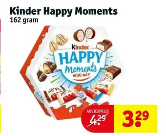 Kruidvat Kinder Happy Moments 162 gram aanbieding