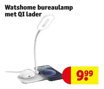 Kruidvat Watshome bureaulamp met QI lader aanbieding